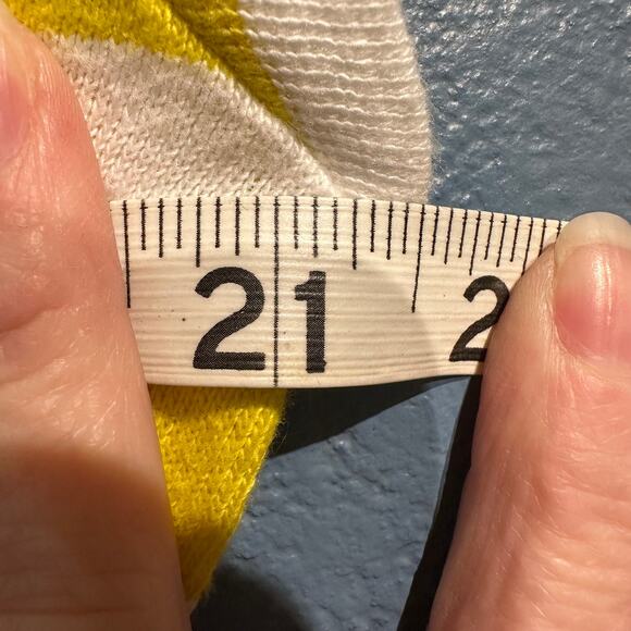 NWT Loft Size Medium Midi Dress 100% Cotton Yellow White Stripe Cottage Beach - Picture 7 of 7